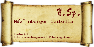 Nürnberger Szibilla névjegykártya